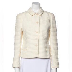 AKRIS | Cream Wool Evening Jacket